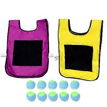 Sticky Ball Vest Children Vest for Social Skills 1Set Yellow