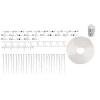 Kit de riego por goteo para plantas en maceta con manguera de 4/7 mm y válvula reguladora para un riego eficiente.