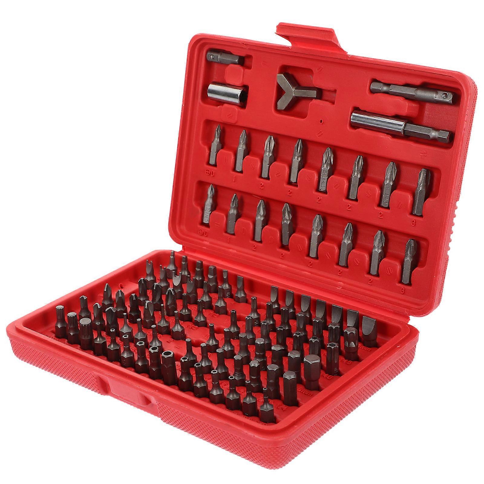 Batch Head Socket Set Screwdriver Bit Set for Repairing Use 100Pcs Power Tools