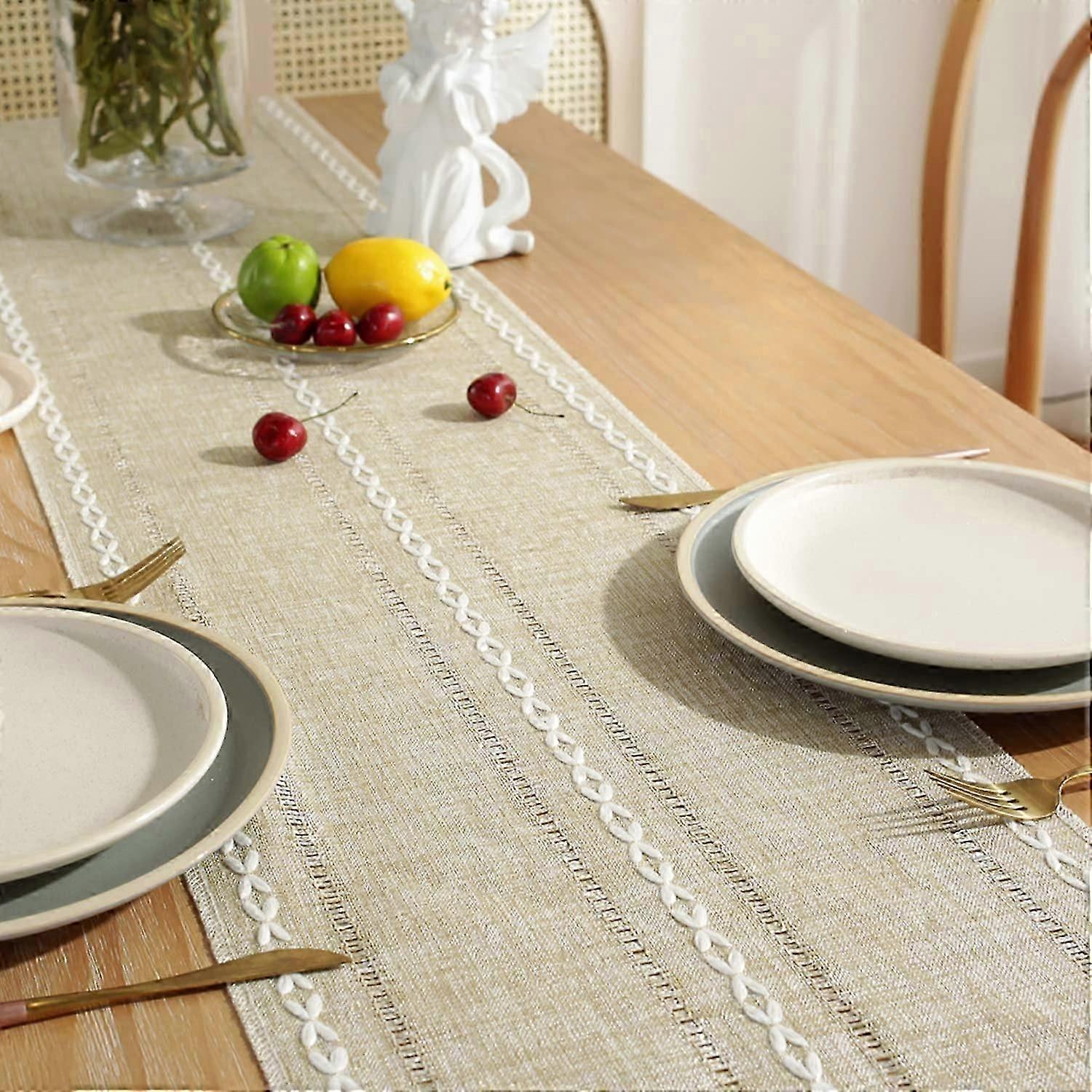 72 inches Rustic Linen Table Runner