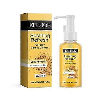 Gurkemeje Gel Makeup Cleanser - Blid, Fugtgivende, Forfriskende Makeupfjerner med citron- og aspargesekstrakter