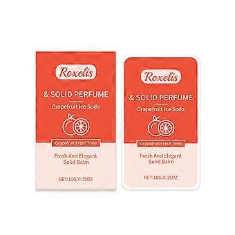 Roxelis Grapefruit Solid Perfume Fruit Fresh Light Lasting Portable Solid Balm Fresh Solid Eau De Toilette