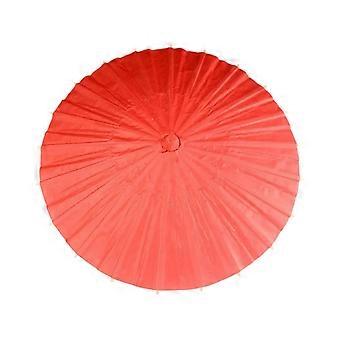 Parasol z papieru olejowego, jednokolorowy, chińskie parasole papierowe, parasol papierowy do fotografii i dekoracji, czerwony