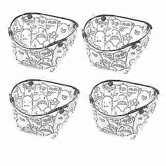 Portable 4-Piece Folding Bowl Set, Mess Kit