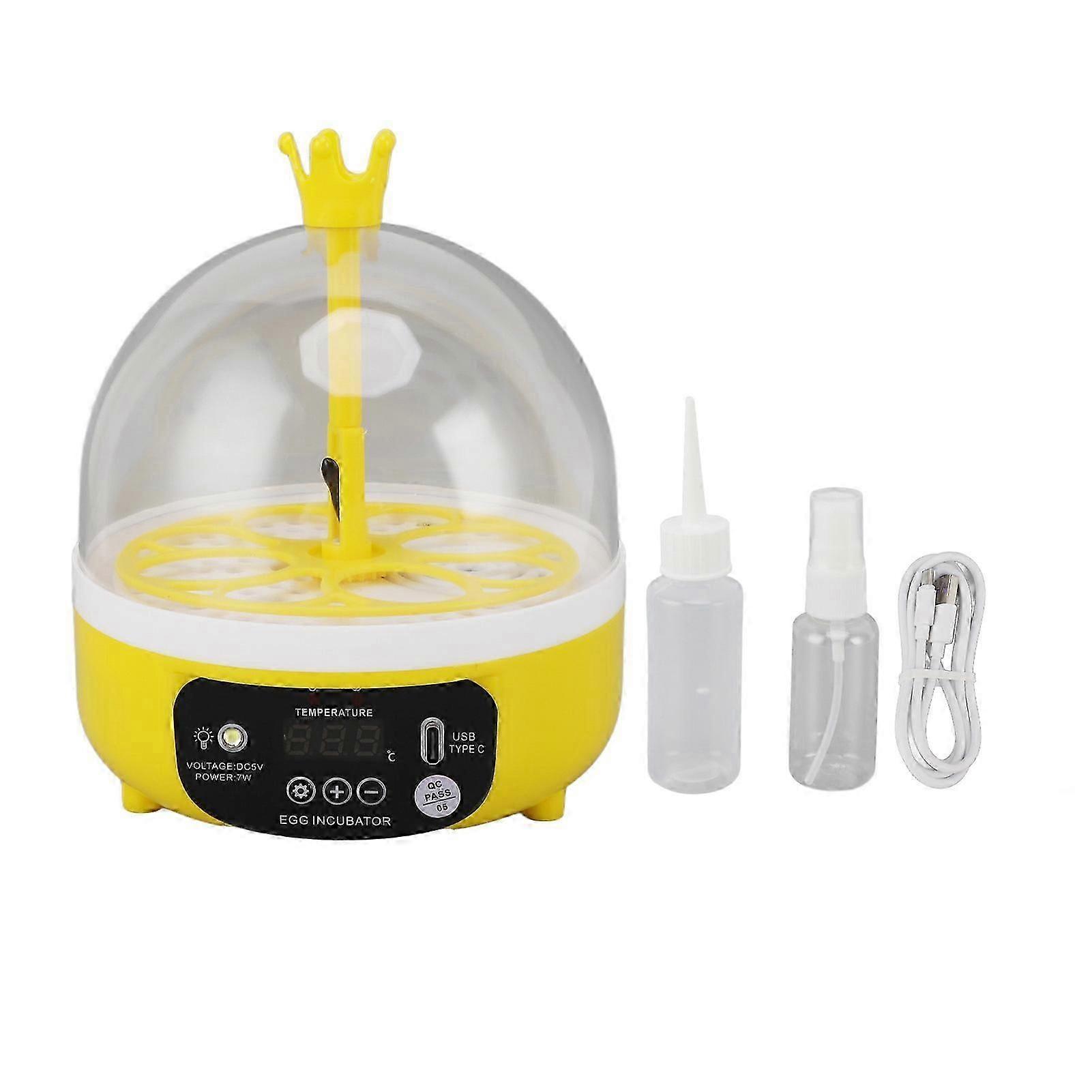 Mini Egg Incubator Auto Temp Humidity Control 4 Eggs Auto Turning