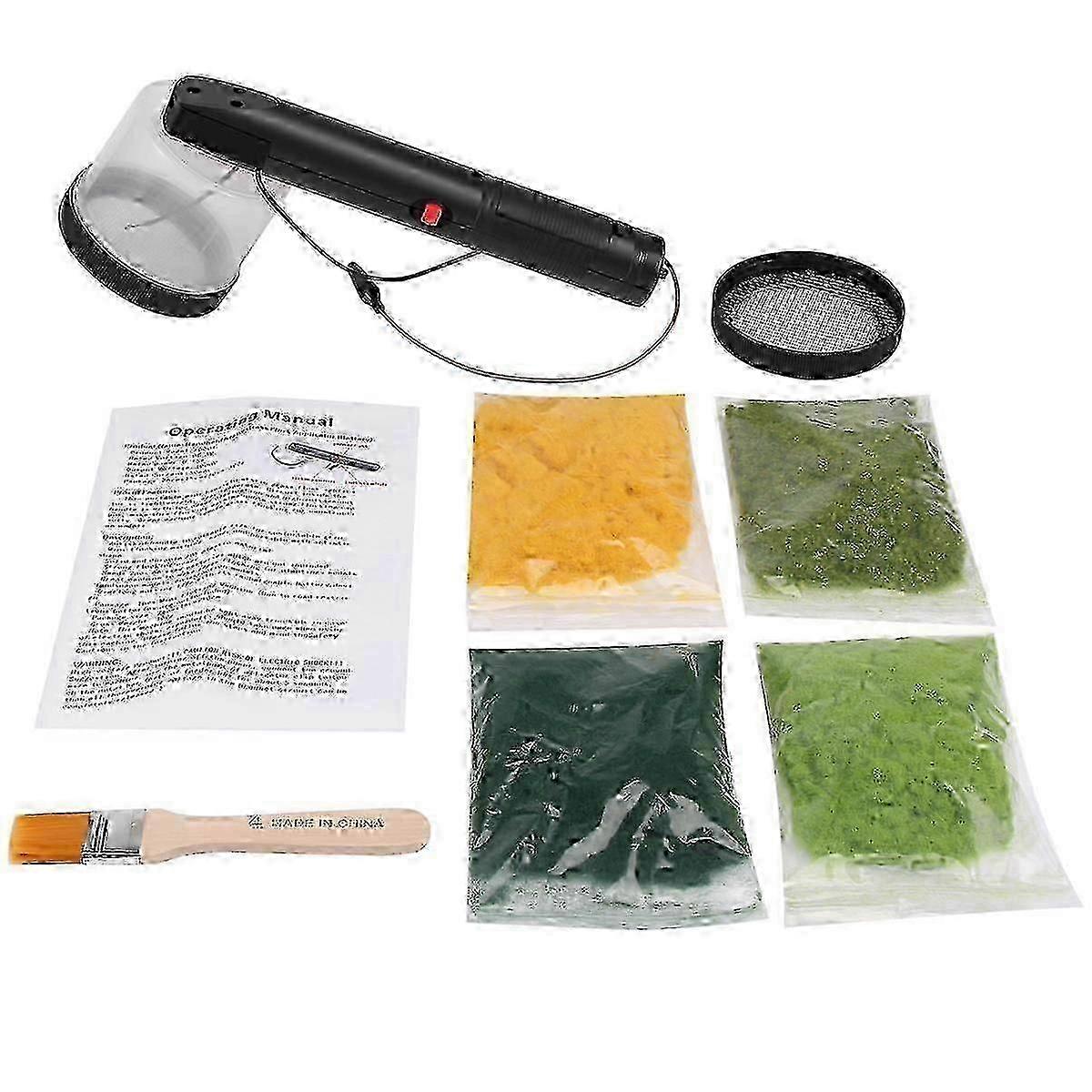 Flocking Kit Static Grass Applicator ABS Mini Flocking Machine with Antislip Handle compatible with DIY Scenic Table