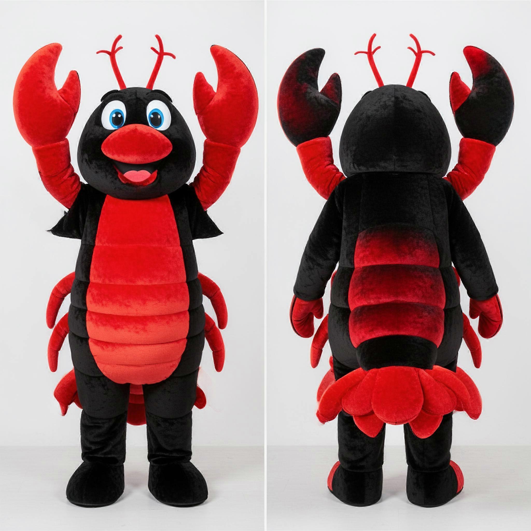 MASTICOT Black Cartoon Lobster Mascot