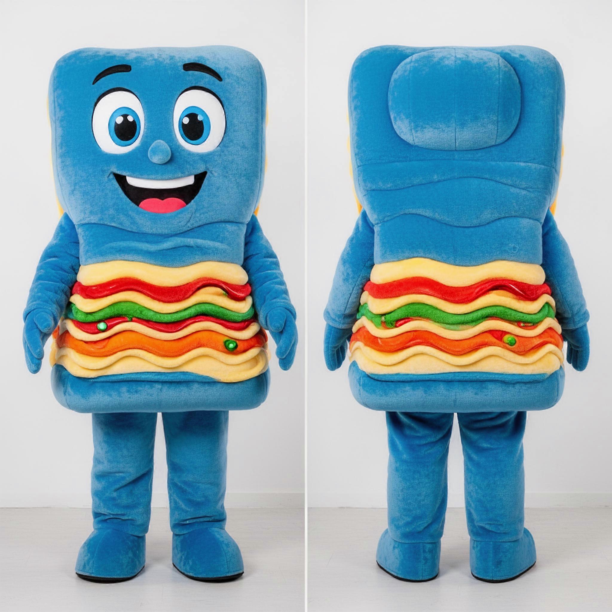 MASTICOT Deep Blue Layered Lasagna Mascot