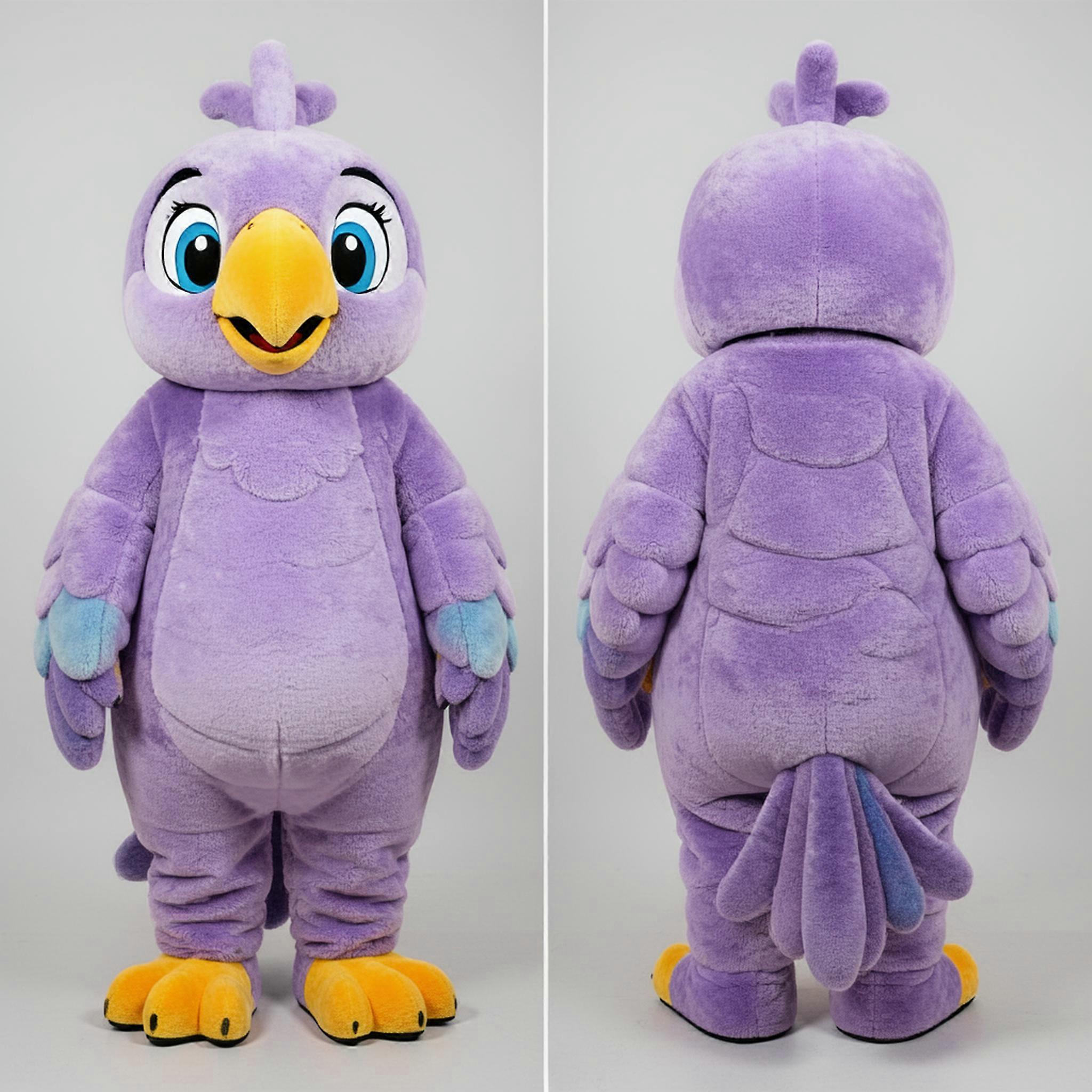 MASTICOT Lavender Vibrant Parrot Mascot