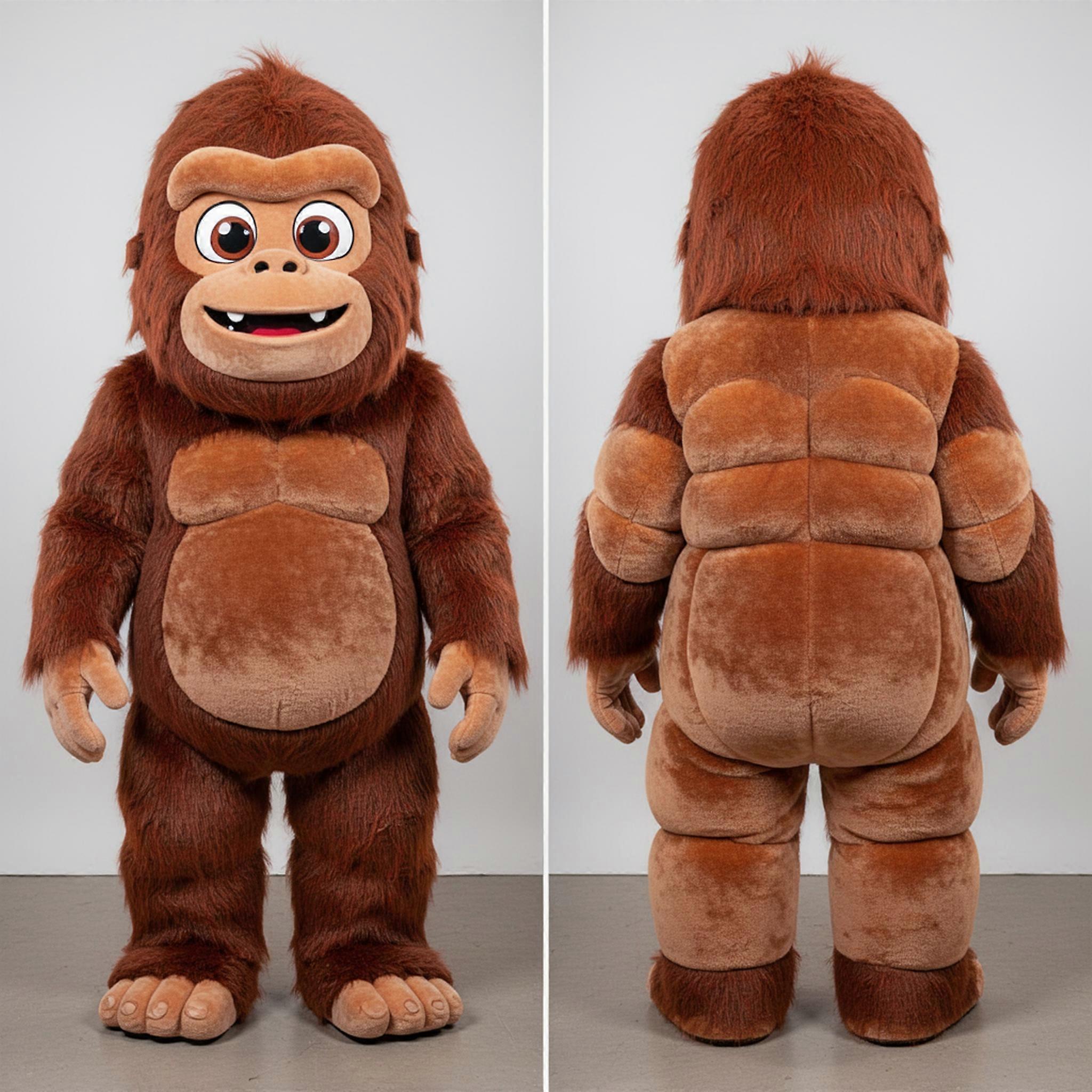 MASTICOT Indigo Gray Plush Sasquatch Mascot