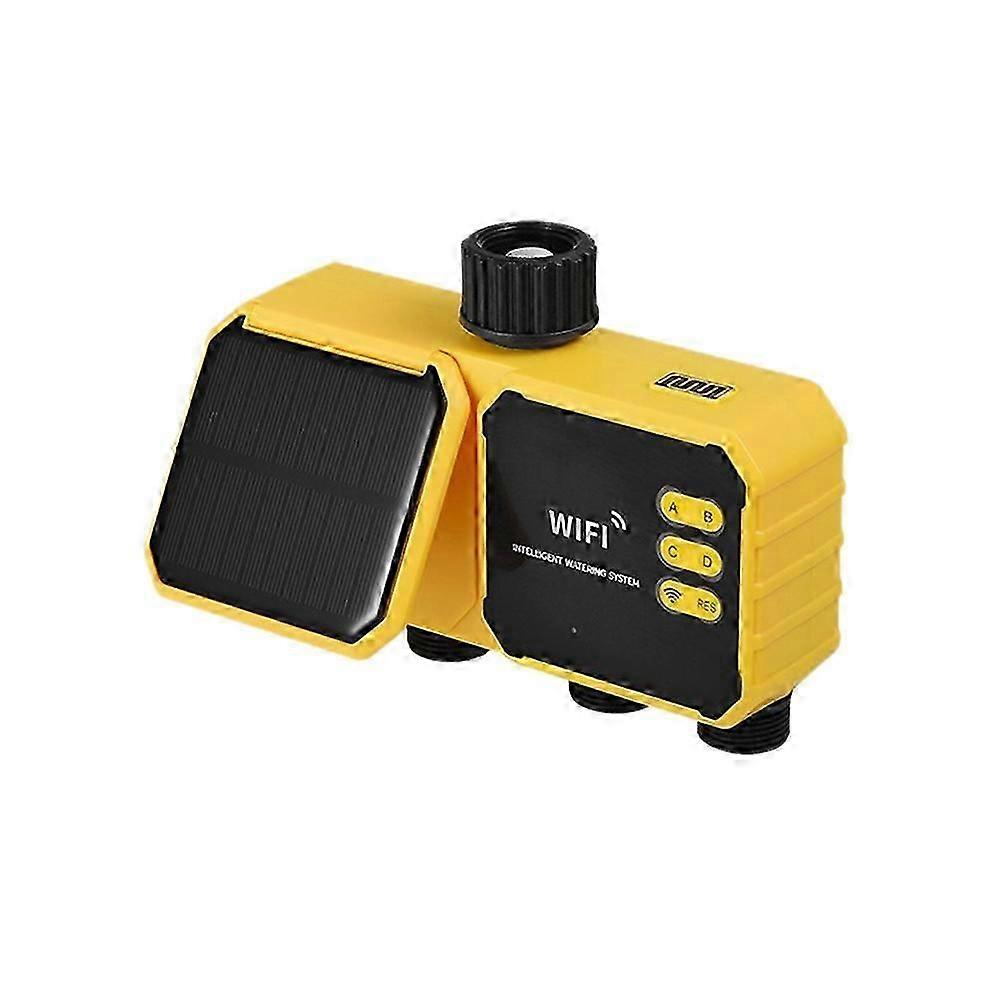 4-Outlets Solar Irrigation Timer Automatic Irrigation System Outdoor Water Timer Garden Watering Tool