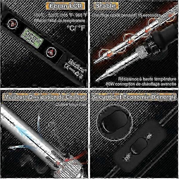 80W Adjustable Temp Soldering Iron