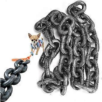 6 Ft Iron Paw Chain Leash for Dogs, Funny Giant Plastic Chain Leash for Small Dogs, Lightweight Imitation Heavy Metal Look Dog Leash for Puppies Pho