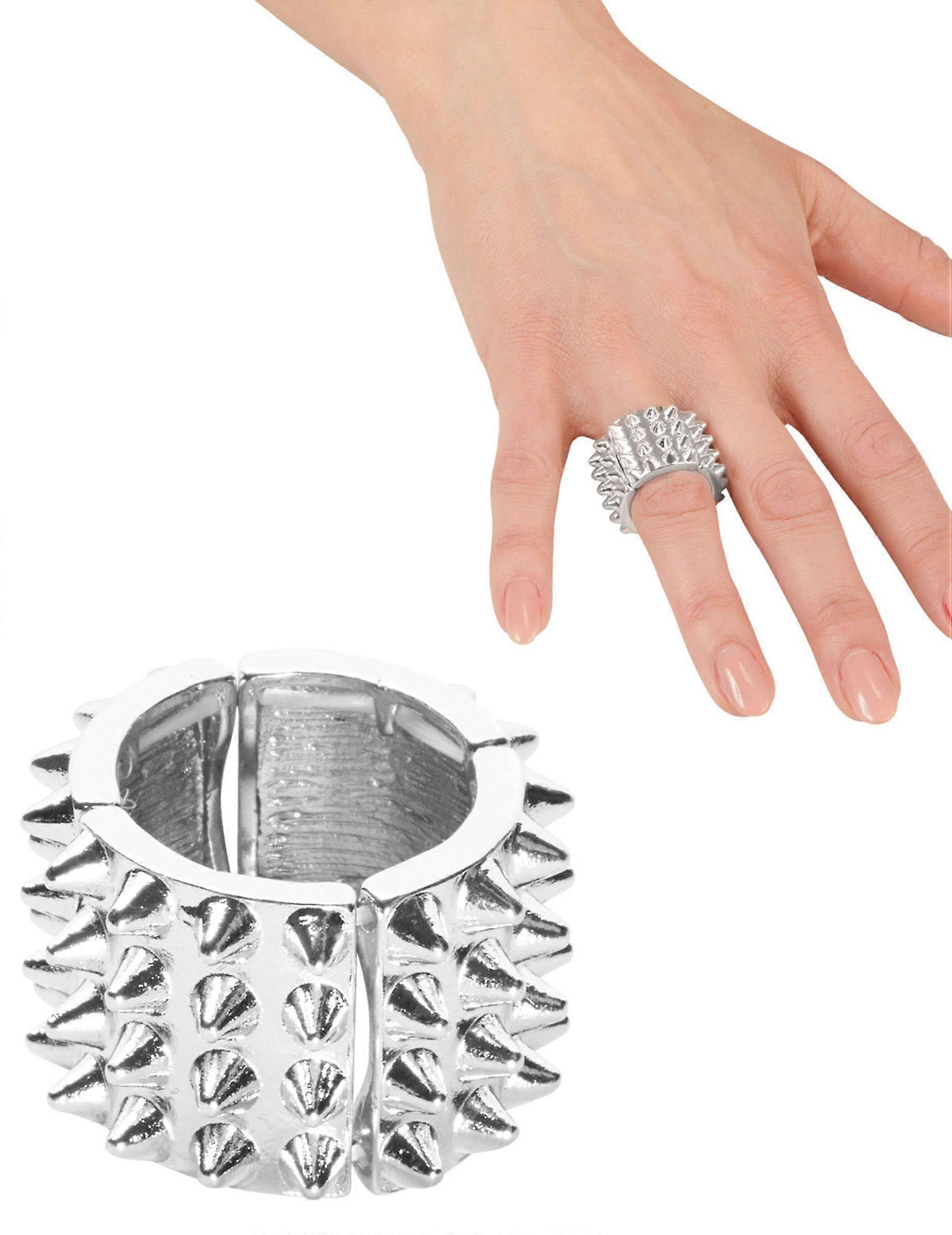 Women's silver punk ring