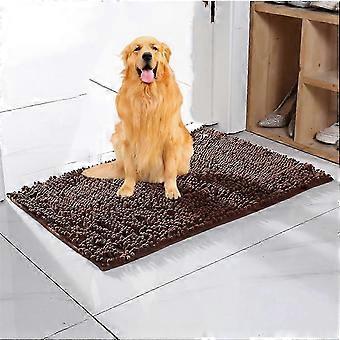 Ultra saugfähige Hundematte, braun, 80 x 120 cm, rutschfest, leicht zu reinigen, geeignet für alle Hunderassen