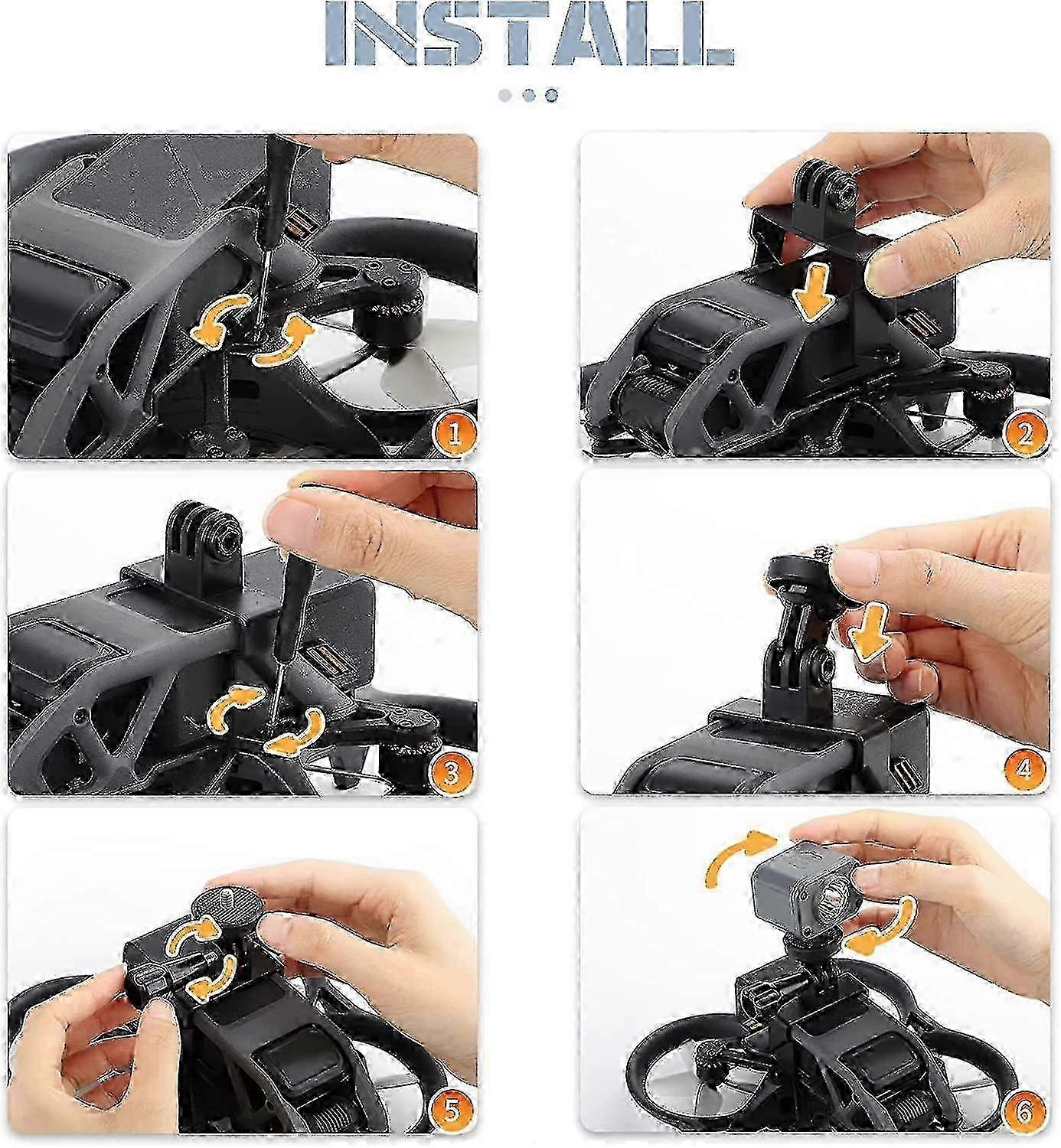 DJI Avata Fixed Mount Extension Bracket for Action Cameras