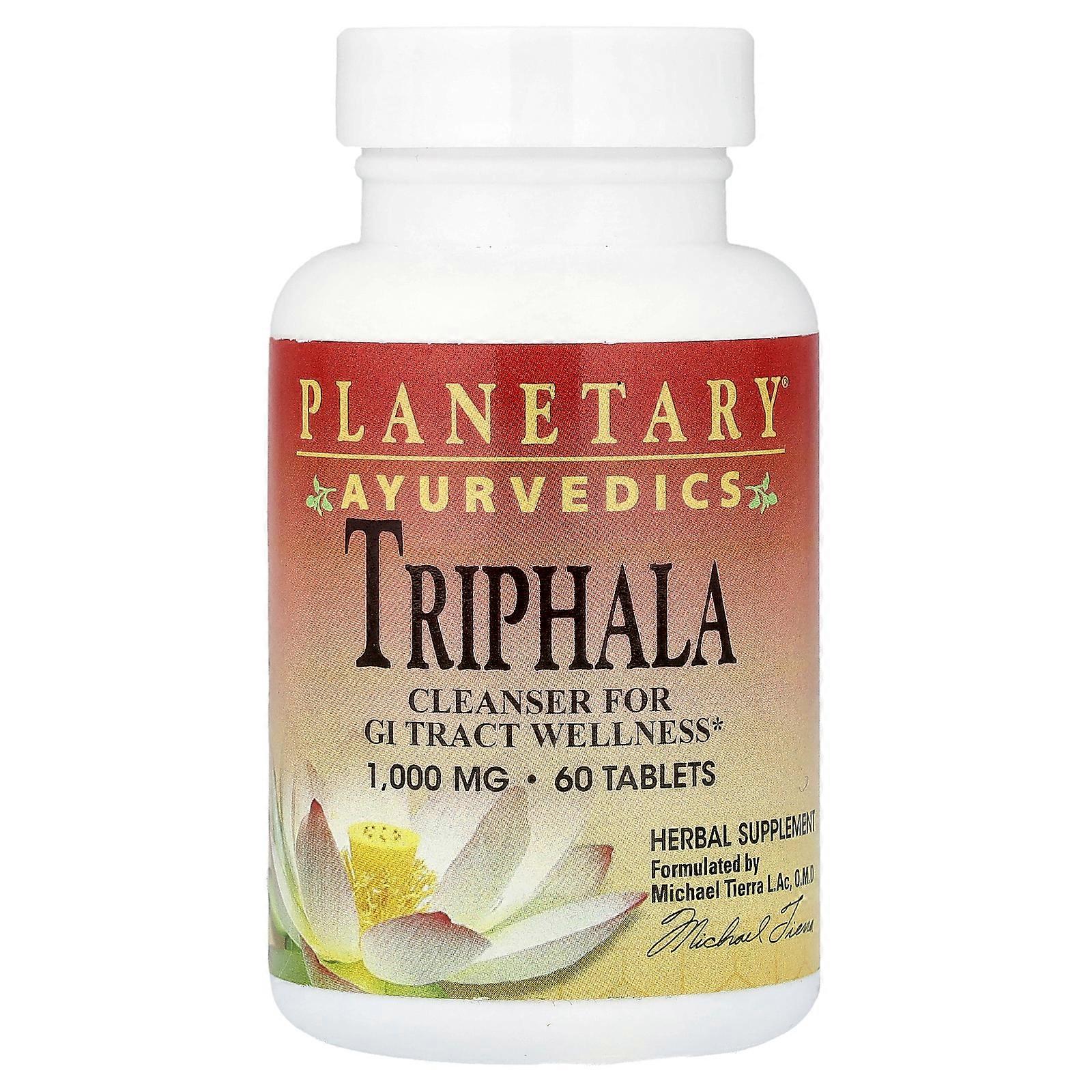 4 x Planetary Herbals, Ayurvedics, Triphala, 60 Tablets