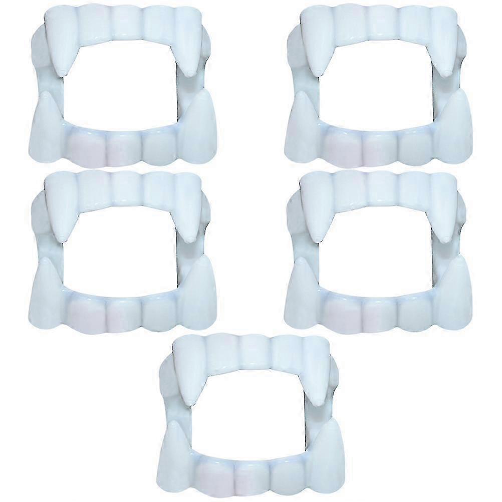 Vampire Teeth Resin Halloween Model compatible with Decoration 5Pcs