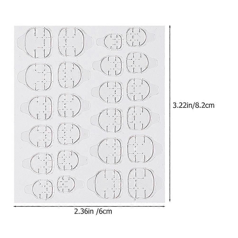 Transparente Nagelklebesticker, doppelseitig, 20 Blatt