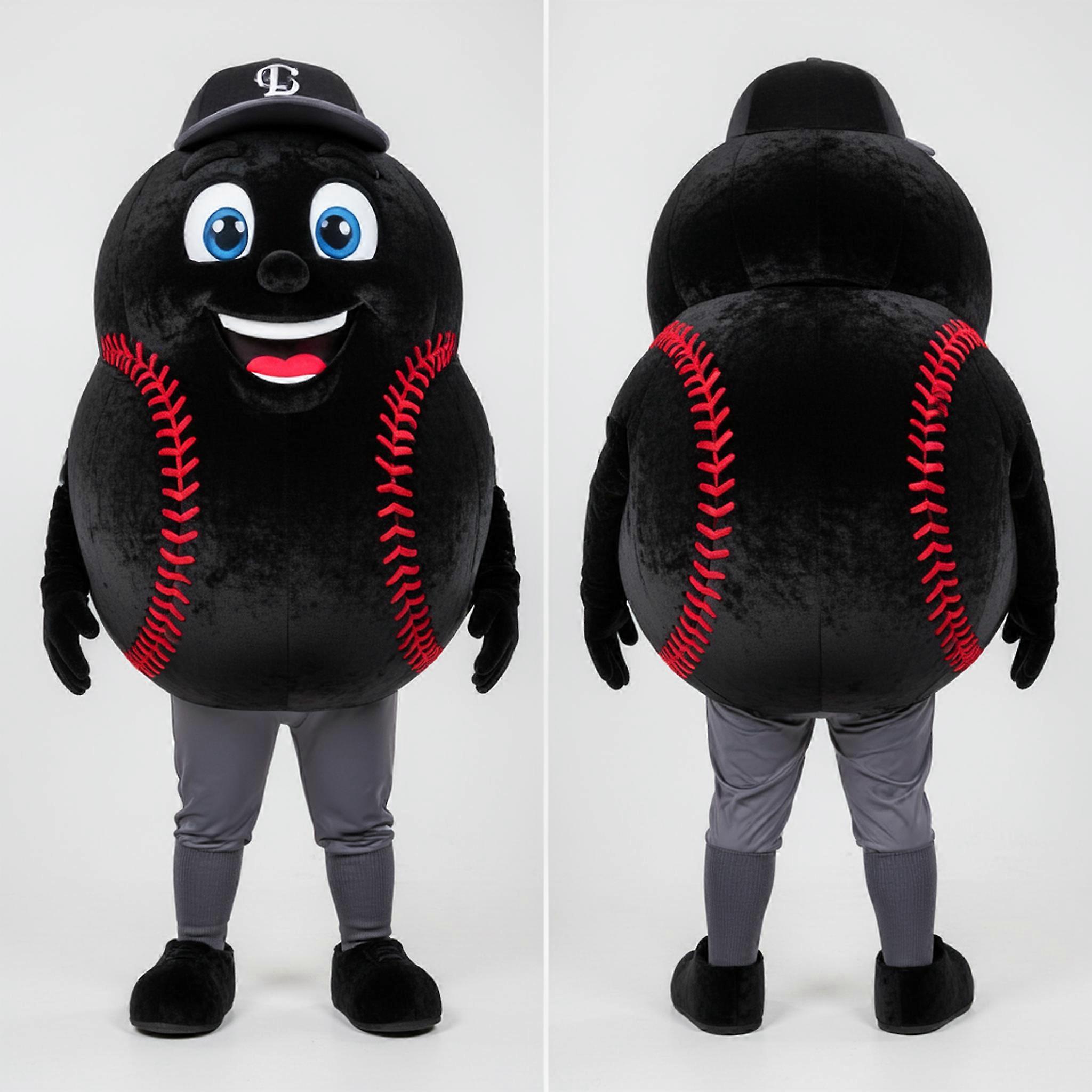 MASTICOT Ebony Velvety Baseball Ball Mascot