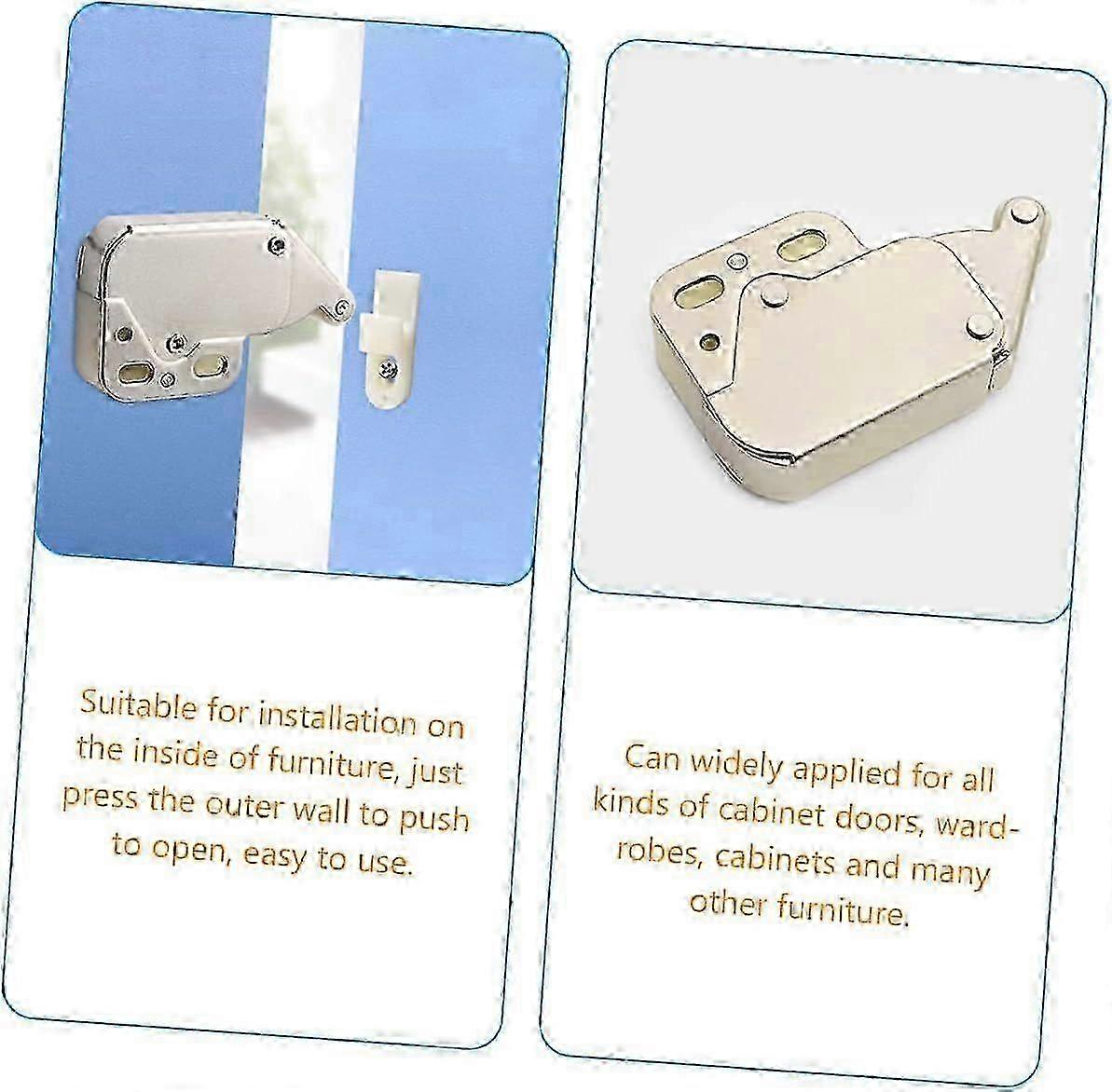4pcs Elephant Trunk Hook Lock Door Locks Self-Locking Latches Door