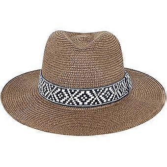 Sombrero de paja unisex Sombrero de Panamá de ala ancha Sombrero Fedora plegable Sombrero de sol de playa UPF50+ Sombrero de protección UV solar para adultos