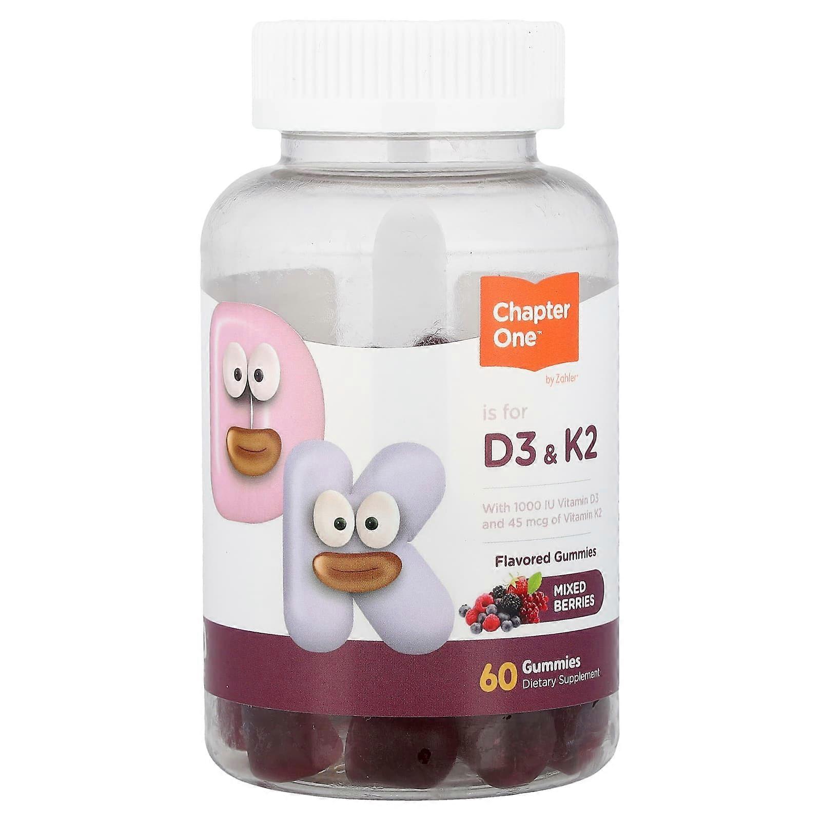 Chapter One, D3 & K2, Mixed Berries, 60 Gummies