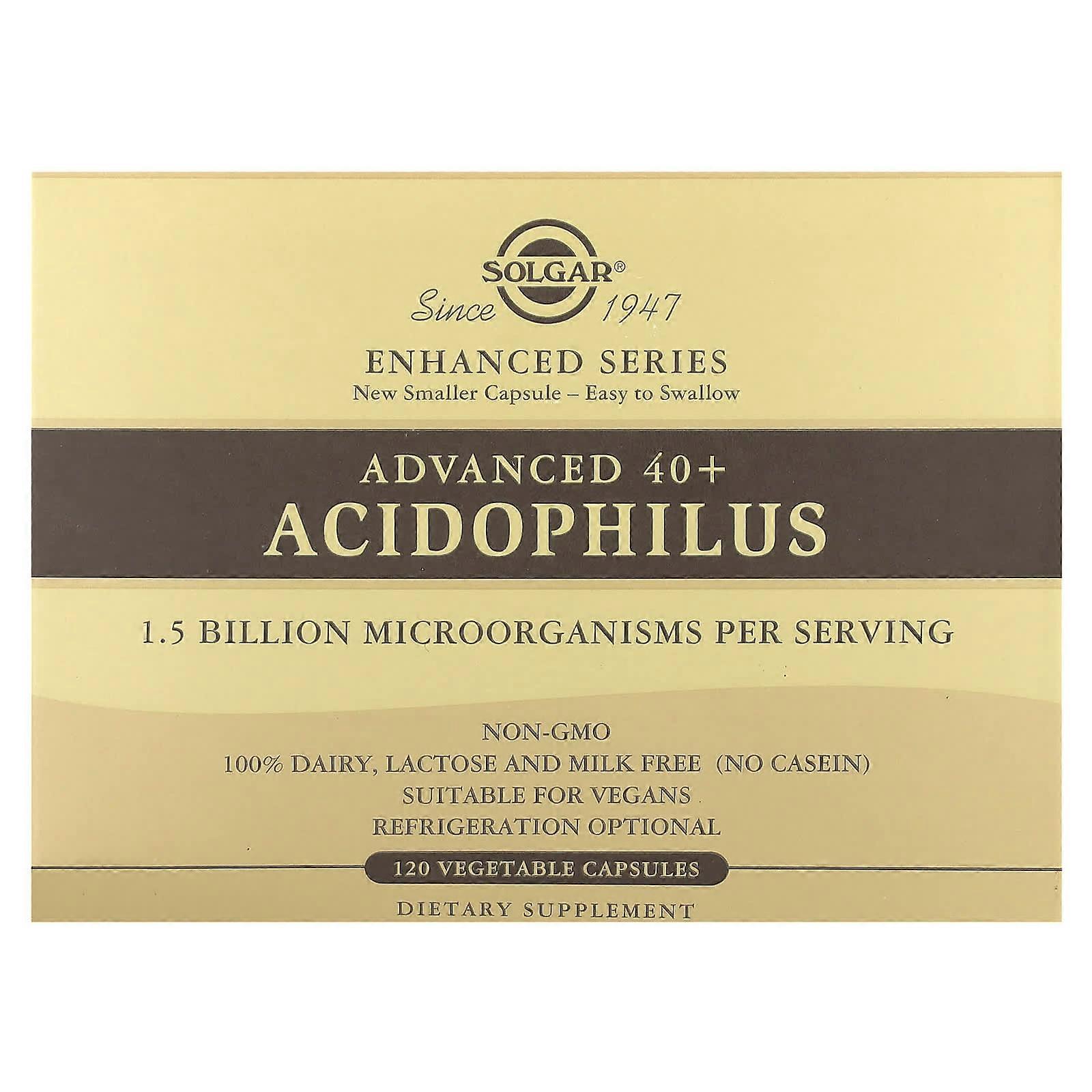 Solgar, Advanced 40+ Acidophilus, 120 Vegetable Capsules