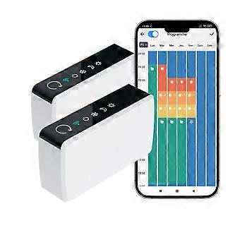 Set van 2 aangesloten controllers voor elektrische radiator, compatibel met Alexa
