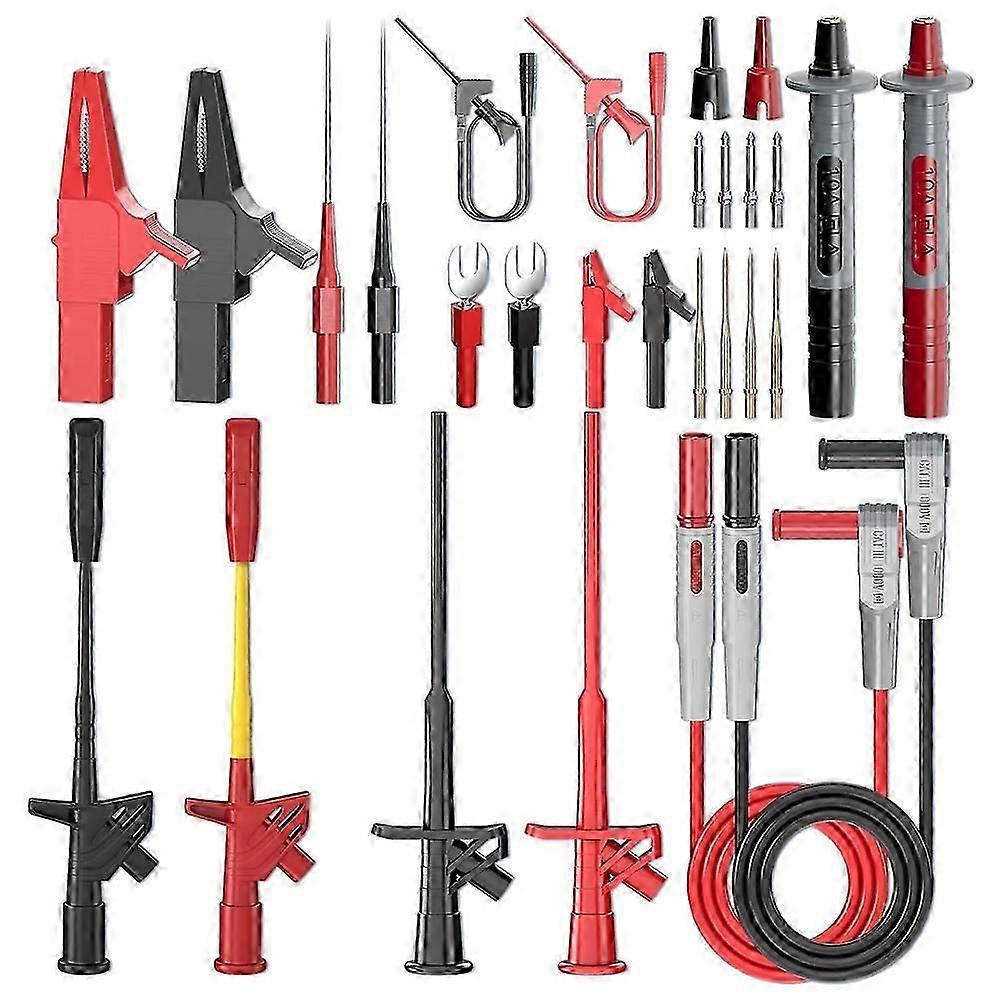 Universal Multimeter Test Lead Kit - Pro Digital Multimeter Probe Set with Replaceable Tips for Electrical Testing-WHBYV