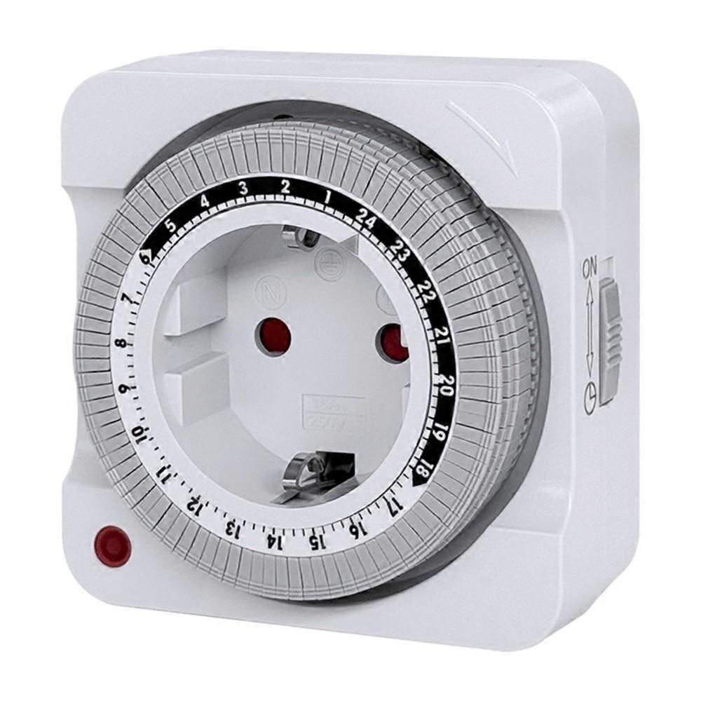 3pc EU Plug 24 Hour Mechanical Timer Switch Socket Indoor Automatic Power Off Countdown Timer for Home Appliance Control