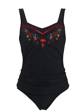 2022 Femme Une Pice Triangle Style Chinois Brod V-neck Cover Belly And Waist Sexy Backless Maillot de bain
