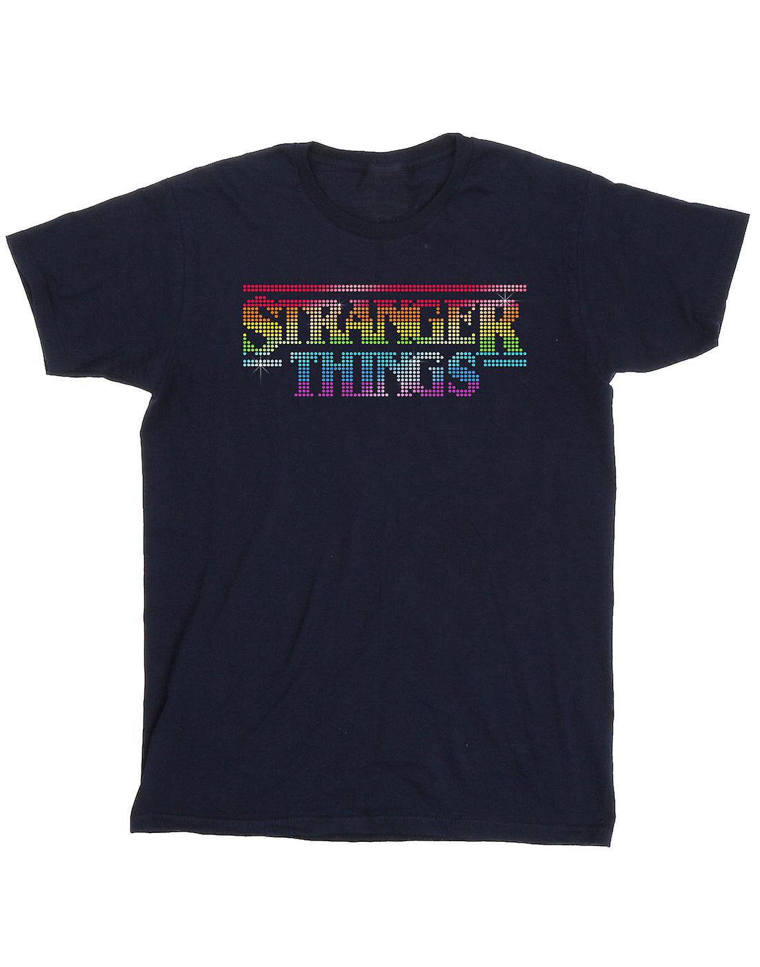 Netflix Girls Stranger Things Rainbow Dot Logo T-Shirt