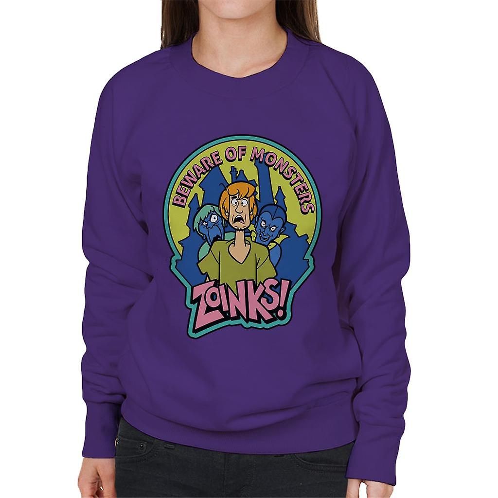Scooby Doo Halloween Beware Of Monsters Zoinks Women's Sweatshirt