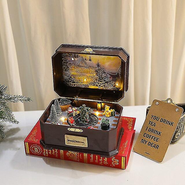 クリスマスオルゴールプレゼントサンタクロース電気オルゴール