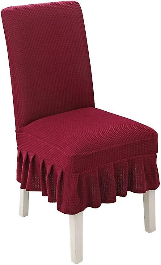 4 stycken stolsöverdrag för stolsskydd stretchöverdrag avtagbart tvättbart stolsöverdrag, röd