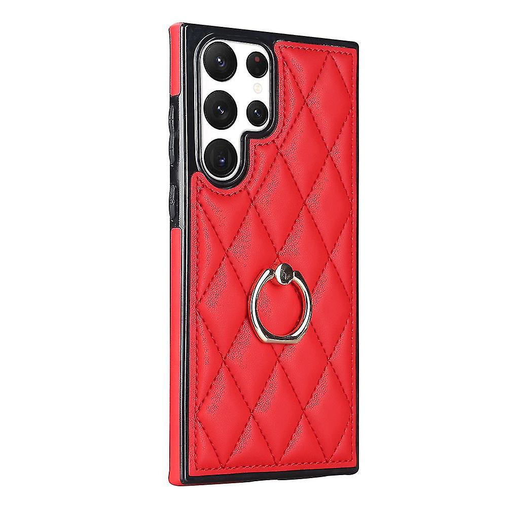 Soft Rhombic Shockproof Case Compatible Samsung Galaxy S23 Ultra/s23 Plus/s23 With Ring Stand