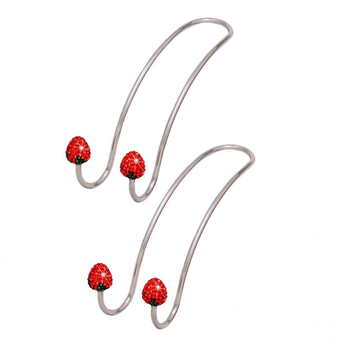 2 Pieces Universal Car Back Seat Headrest Hooks Metal Bling Hanger Clear