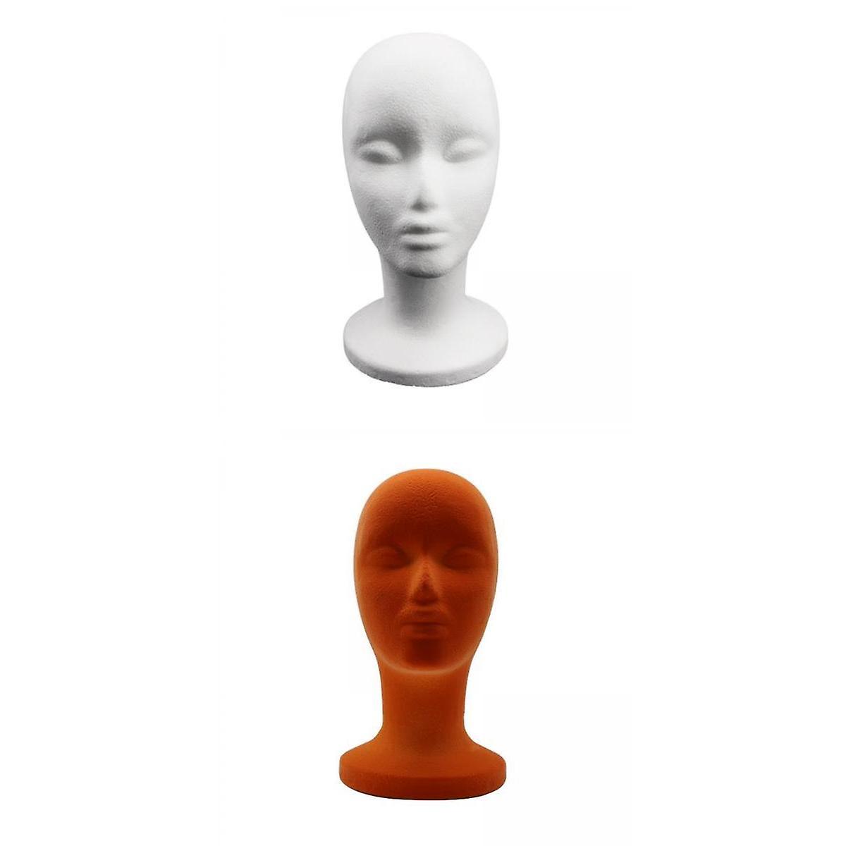 2Pc Mannequin Head Display Stand Model Display for Hats Glasses