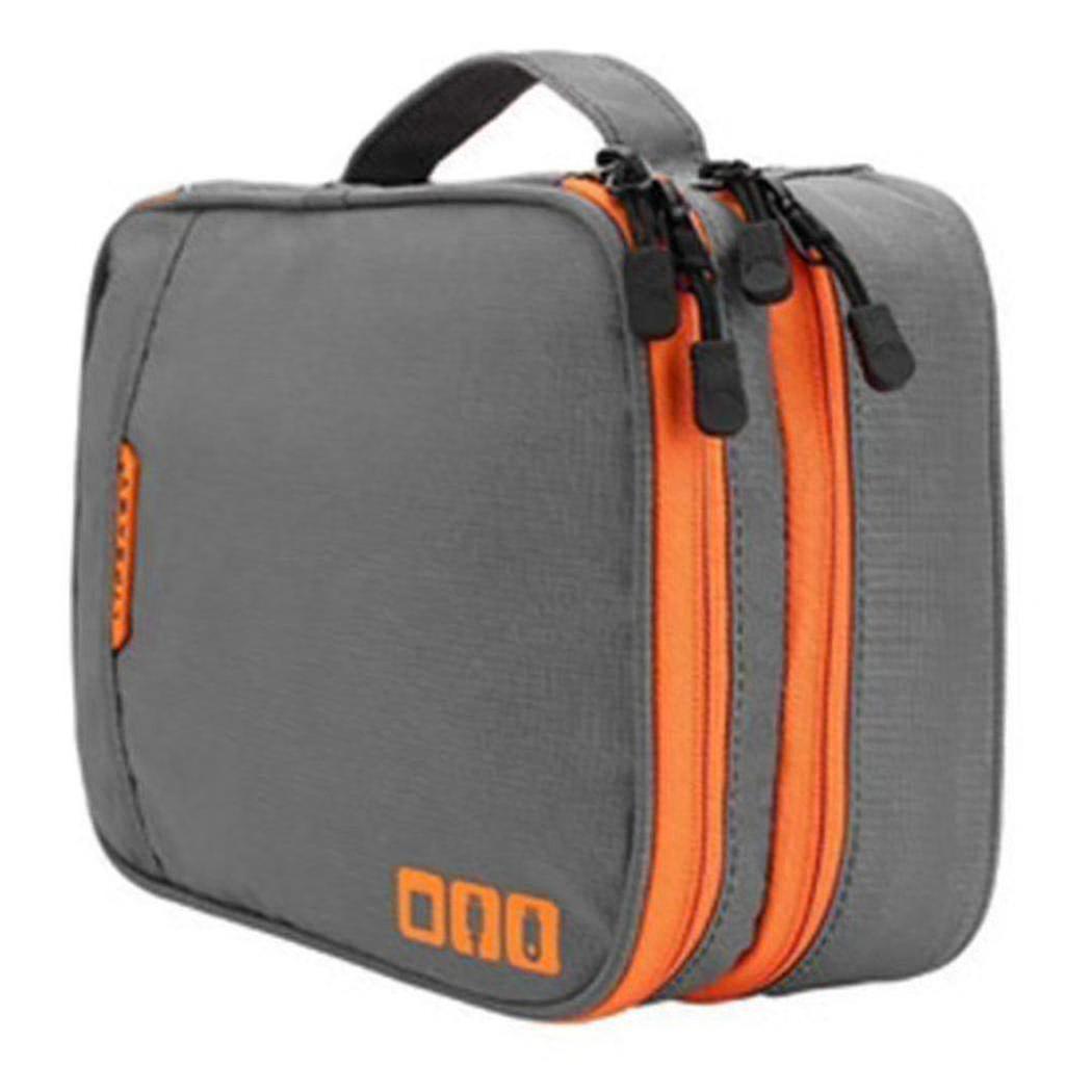 Portable Electronic Accessories, Suitcase, Data Cable Storage -gray