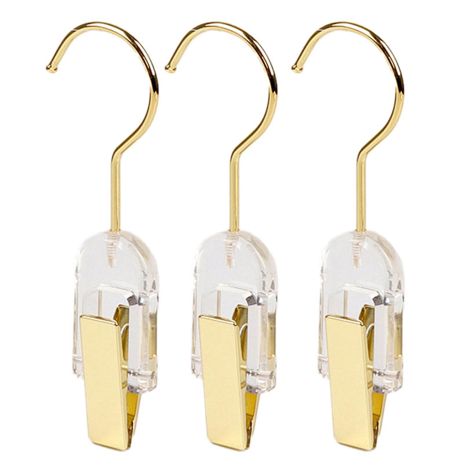 Large Hook Clip Set 3pcs Curtain Clips With Hooks Portable Metal Drying Clip Hanger