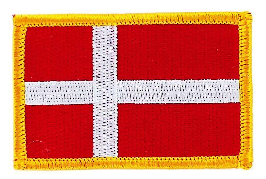 Patch Ecusson Brode Flag Denmark Danish Thermocollant Insigne Blason