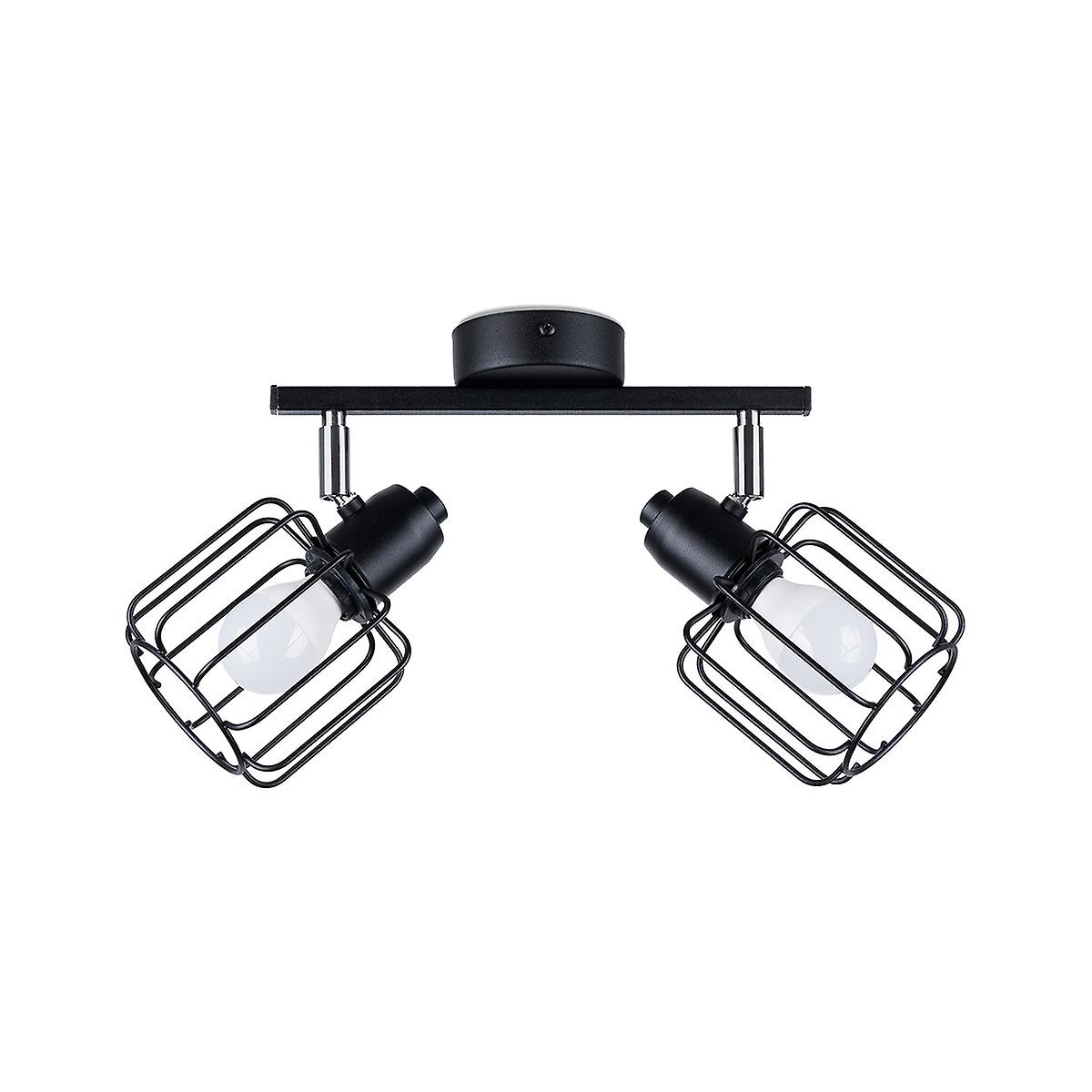 Beluci Twin Ceiling Spotlight Black