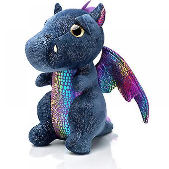 Dragon Stuffed Animal Cute Dragon Plush Doll Soft Toy 10 inch Gift for Girls Boys Baby Birthdays Christmas Children's Day (Dragon Black 25cm)