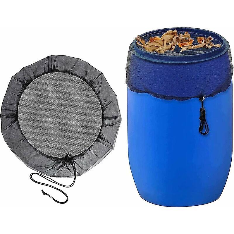 Round Rain Barrel Cover,Rain Cistern Net,Adjustable Protective Net,Rain Barrel Protective Net With Drawstring