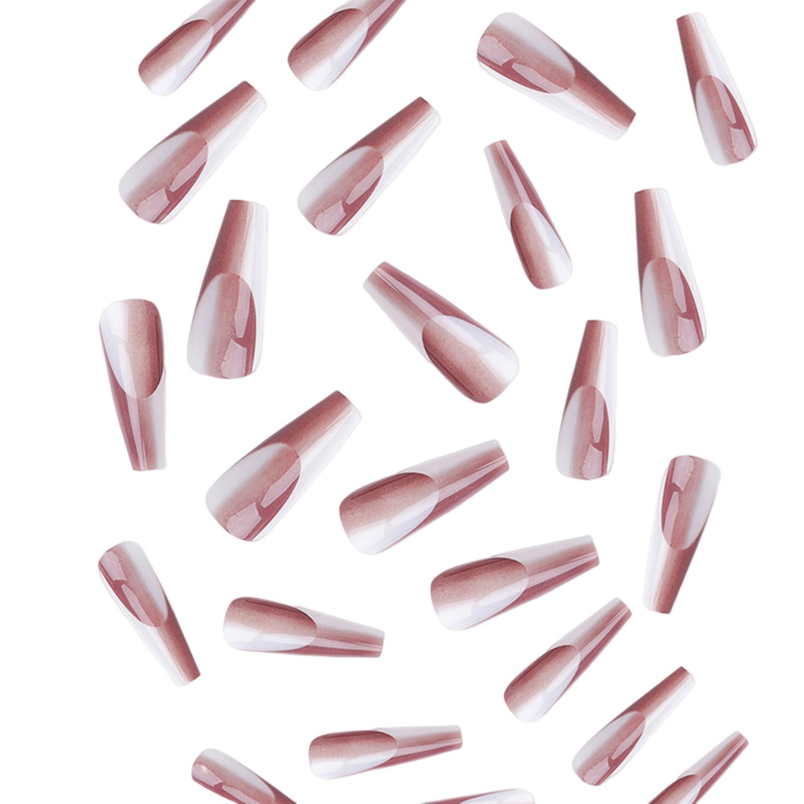 Gradients Clear Square Head False Manicure With Harmless And Smooth Edge Nails