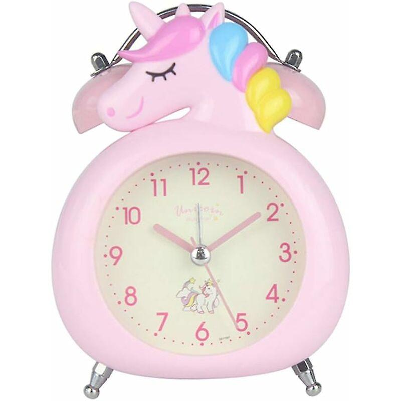 Unicorn Alarm Clock, Silent Clock with Night Light, Kids Table Clock, Bedside Clock