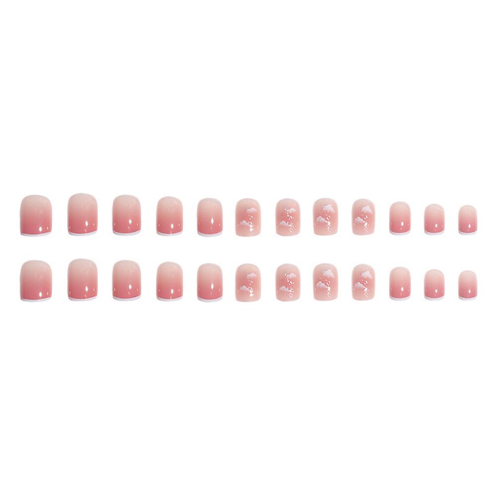 24pcs Mini False Nail Sturdy Material Long Lasting Nail Manicure Set