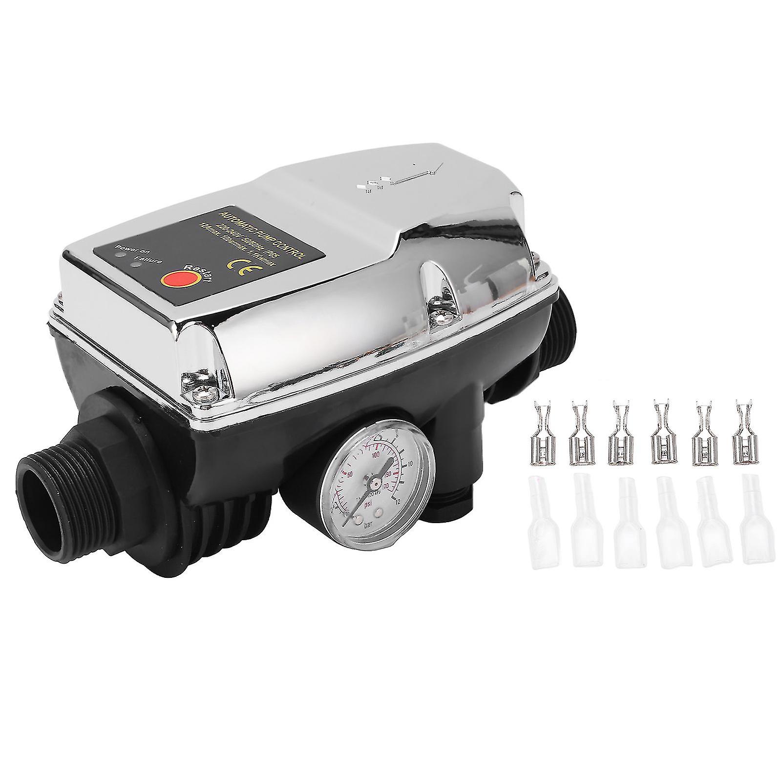 Water Pump Controller Silver Waterproof ABS Housing Intelligent Automatic 10A Pressure Switch Controller