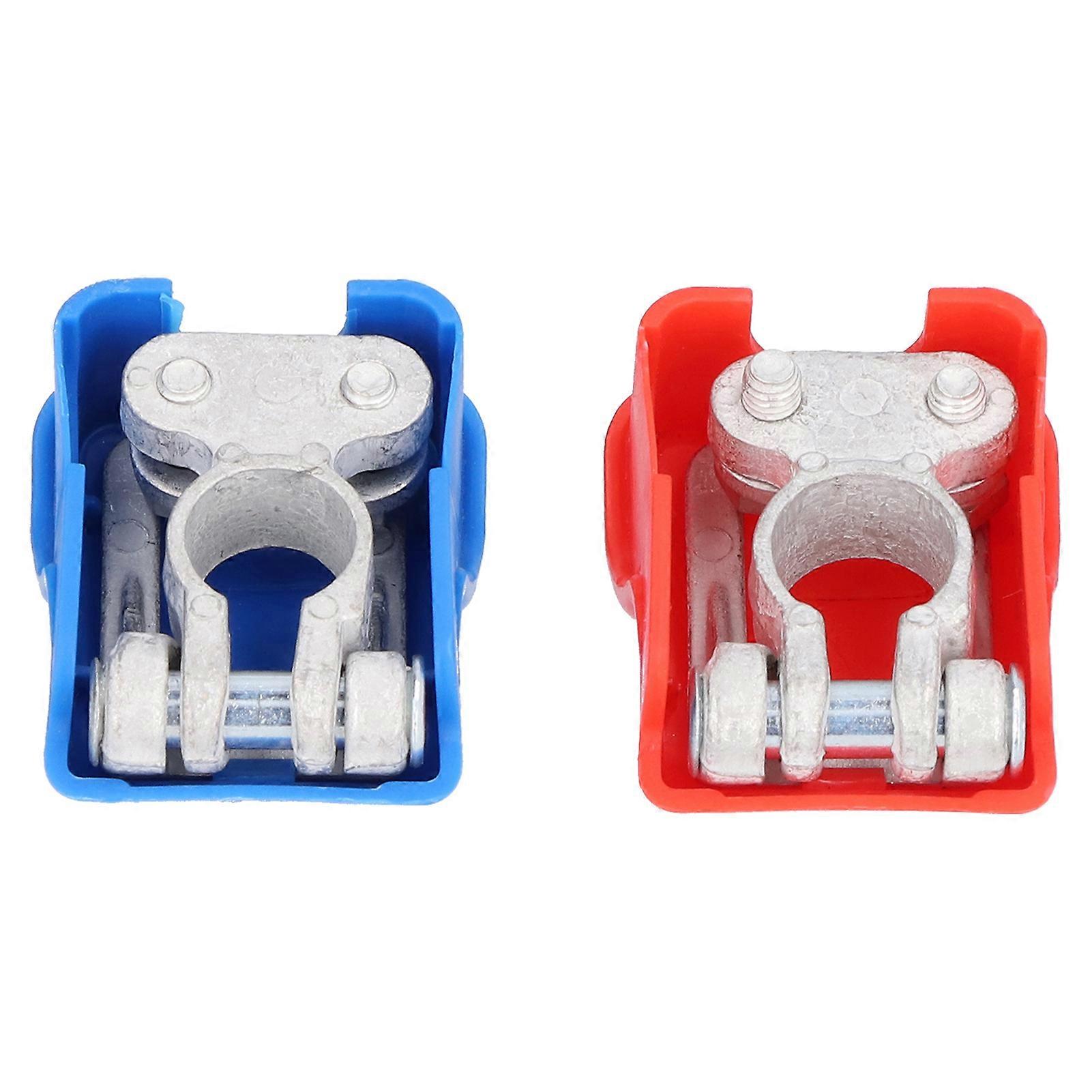 2 Pack Quick Release Battery Connectors Brass Terminal Clamps with Cover Replacement for Car